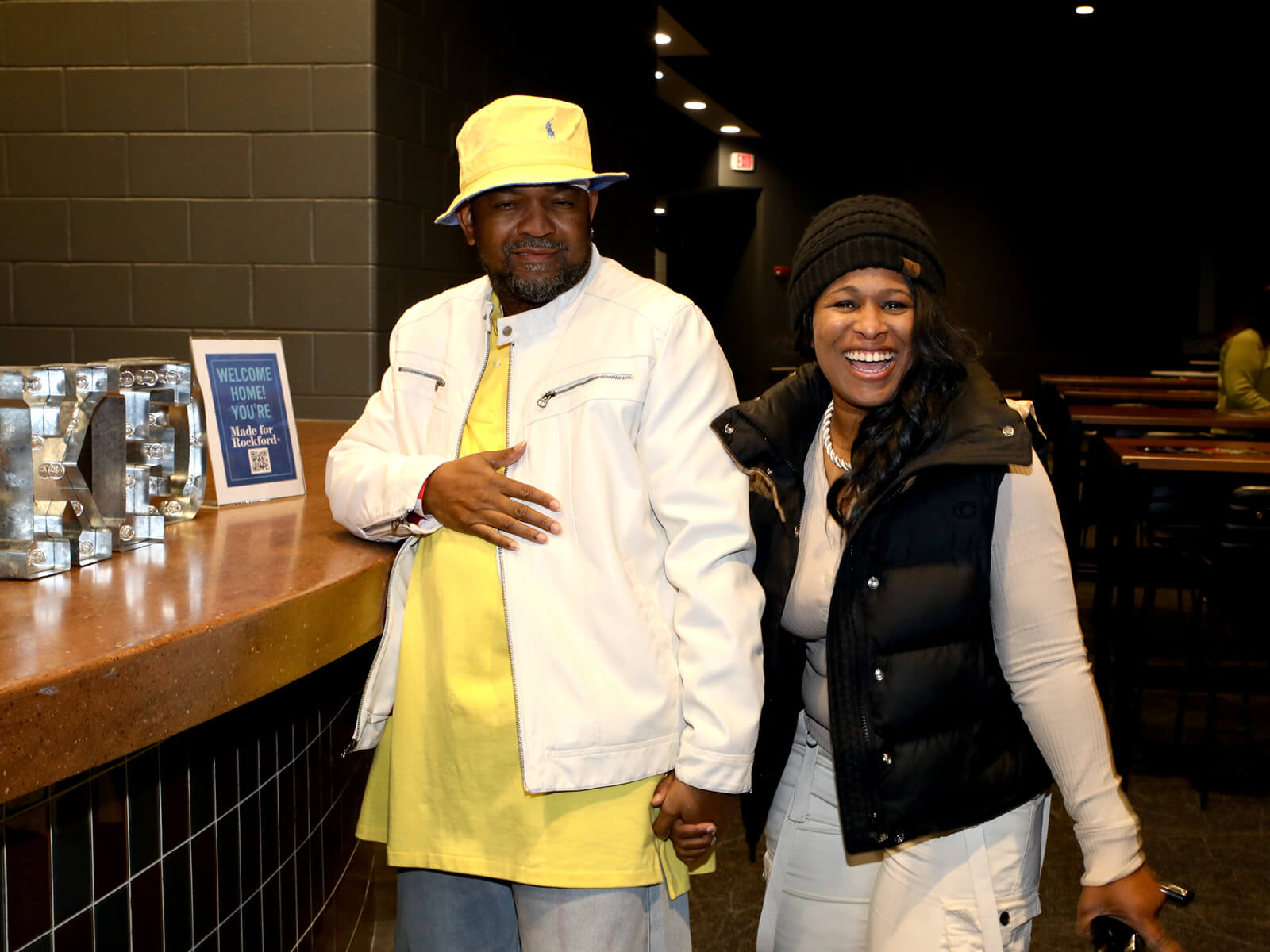 A couple at Made for Rockford's mixer