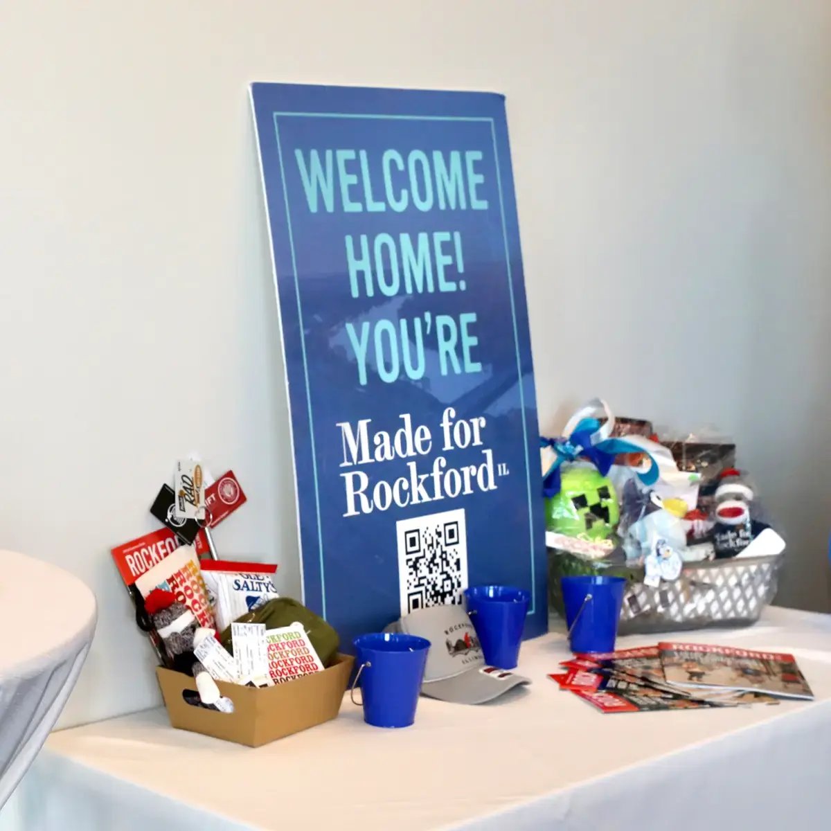 Welcome Home! You're Made for Rockford, IL, sign
